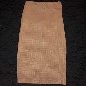 Tan pencil skirt